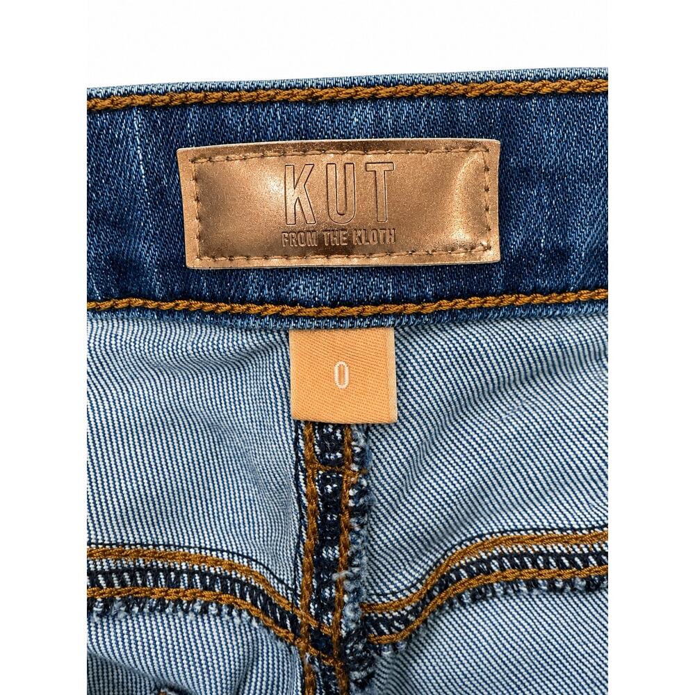 KUT from the Kloth Charlotte Wide Leg Ankle Jeans Size 0 High Rise Medium Wash - Picture 5 of 11